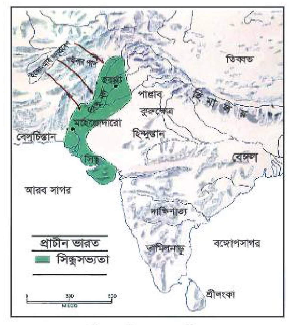 সিন্ধুসভ্যতার মানচিত্র